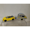 VOLKSWAGEN NEW BEETLE CABRIOLET + CARAVAN 1:55/apx 1:64 SIKU 1629