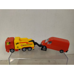 CAMION GRUA/BREAKDOWN 24 H + MERCEDES-BENZ SPRINTER apx 1:64 SIKU 1667