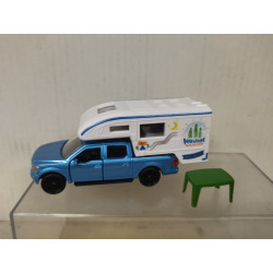 FORD F-150 PICKUP CAMPER CARAVANING 1:55/apx 1:64 SIKU 1693