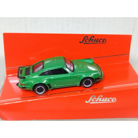 PORSCHE 911(930) TURBO GREEN 1:64 SCHUCO
