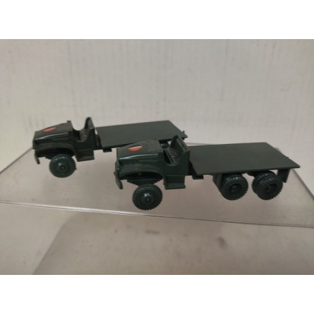 LOTE 2 X CAMION/TRUCK MILITAR 1:87 H0 ROCO DESGUACE/ROTO/NO BOX