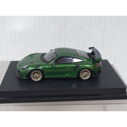 PORSCHE 911 GT2 RS GREEN METALLIC 1:64 URNA RAJADA
