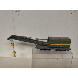 VAGON GRUA RENFE ARTESANAL 1:87 H0 SUCIO/DESGUACE