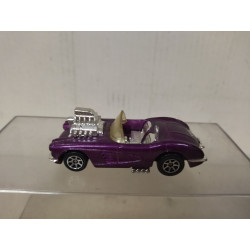 CHEVROLET CORVETTE C1 1958 CONVERTIBLE PURPLE 1:64 HOT WHEELS NO BOX
