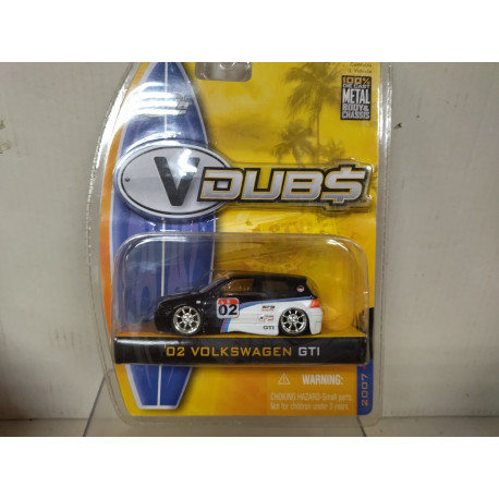 VOLKSWAGEN GOLF 4 2002 GTi BLACK/WHITE n02 V-DUBS 1:64 JADA