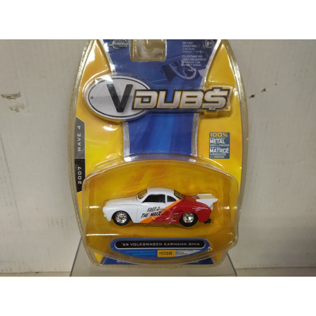 VOLKSWAGEN KARMANN 1959 GHIA COUPE FAST THE MAXX V-DUBS 1:64 JADA
