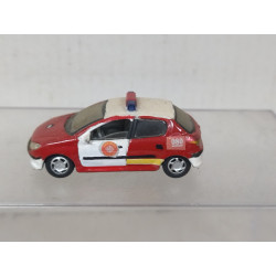 PEUGEOT 206 BOMBEROS BCN REPINTADO/DESGUACE 1:72 HONGWELL
