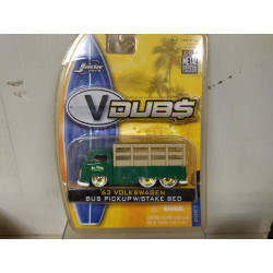VOLKSWAGEN T1 1963 BUS STAKE BED GREEN V-DUBS 1:64 JADA