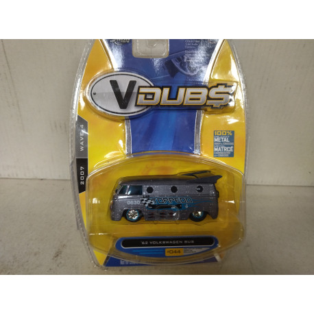 VOLKSWAGEN T1 1962 BUS GREY TORPEDO V-DUBS 1:64 JADA
