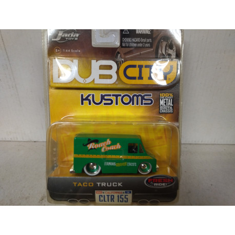 FOODTRUCK TACO TRUCK GREEN DUB CITY KUSTOMS 1:64 JADA