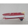 LANCHA A MOTOR /BOAT + TRAILER 1:87 H0 EKO 2053 ORIGINAL BOX VINTAGE