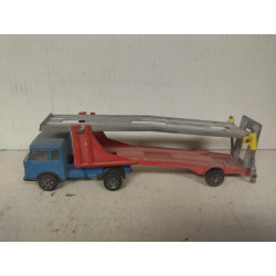 LANCIA ESADELTA BLUE PORTAUTO CAR TRANSPORTER 1:66/apx 1:64 PENNY NO BOX SUCIO