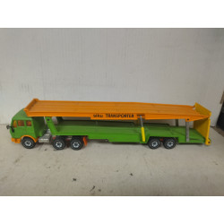 MERCEDES-BENZ SK CAR TRANSPORTER TRUCK GREEN 1:55/apx 1:64 SIKU 3112 NO BOX