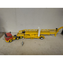 MERCEDES-BENZ TRUCK TRAILER GRUA LIEBHERR 1:55/apx 1:64 SIKU NO BOX