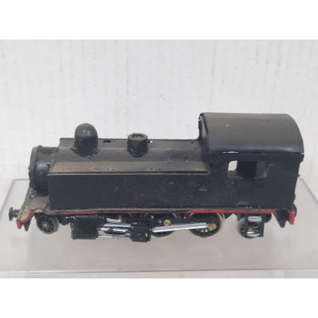 LOCOMOTORA NEGRA ARTESANAL ESTATICO (4) 1:87 H0 SUCIO/DESGUACE