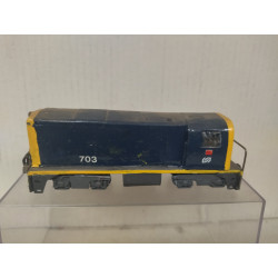 LOCOMOTORA MERCANCIAS FGC 703 ESTATICO REPINTADO 1:87 H0 SUCIO/DESGUACE