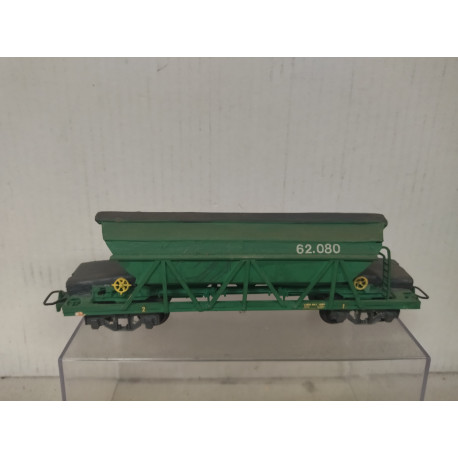 VAGON TOLVA VERDE 62.080 ARTESANAL REPINTADO 1:87 H0 SUCIO/DESGUACE