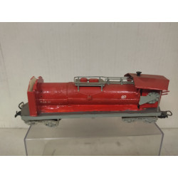 LOCOMOTORA ROJA 64901 FGC ESTATICO ARTESANAL REPINTADO 1:87 H0 SUCIO/DESGUACE