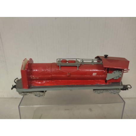 LOCOMOTORA ROJA 64901 FGC ESTATICO ARTESANAL REPINTADO 1:87 H0 SUCIO/DESGUACE