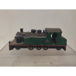 LOCOMOTORA VAPOR VERDE ARTESANAL ESTATICO DESGUACE 1:87 H0