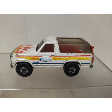 FORD BRONCO FLAMES 4X4 1:64 HOT WHEELS HONG KONG NO BOX