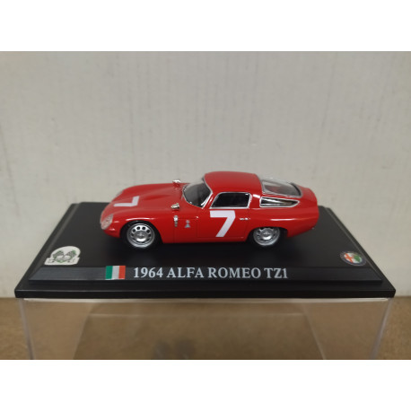 ALFA ROMEO TZ1 1964 TARGA FLORIO n7 RED 1:43 DelPRADO OPEN BLISTER