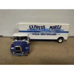 BERNARD 150 MB 1951 EXPRESS MAREE TRUCK TRAILER 1:43 ALTAYA IXO