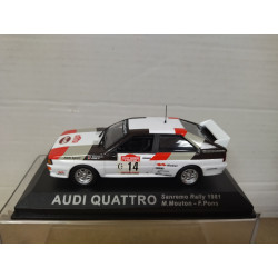 AUDI QUATTRO 1981 RALLY SANREMO M.MOUTON 1:43 ALTAYA IXO