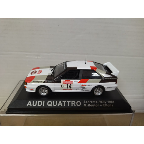 AUDI QUATTRO 1981 RALLY SANREMO M.MOUTON 1:43 ALTAYA IXO