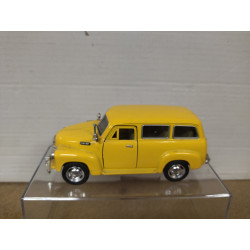 CHEVROLET SUBURBAN 1950 YELLOW 1:36 KINSMART OPEN DOORS/PULLBACK