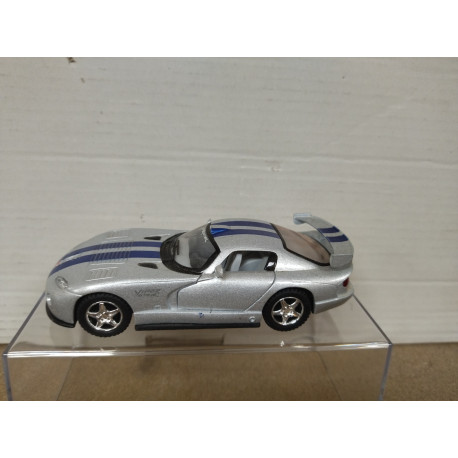 DODGE VIPER GTS-R SILVER/BLUE 1:36 KINSMART OPEN DOORS/PULLBACK
