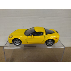 CHEVROLET CORVETTE C6 2007 Z06 YELLOW 1:36 KINSMART OPEN DOORS/PULLBACK