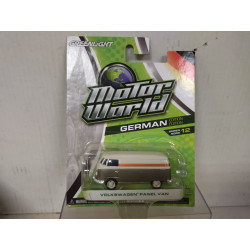 VOLKSWAGEN T1 PANEL VAN SILVER GERMAN S12 MOTOR WORLD 1:64 GREENLIGHT