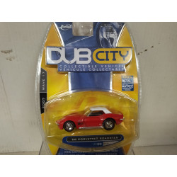 CHEVROLET CORVETTE C2 1968 RED/WHITE DUB CITY 1:64 JADA TOYS