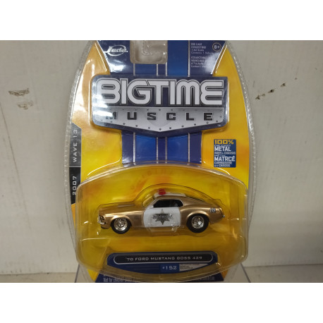 FORD MUSTANG BOSS 429 1970 POLICE BIG TIME MUSCLE 1:64 JADA TOYS