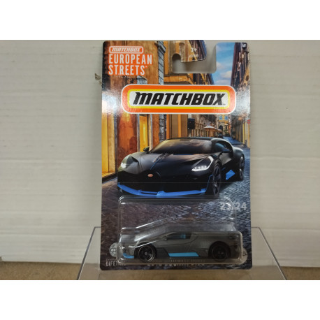 BUGATTI DIVO 2018 GREY 23/24 EUROPEAN STREETS 1:64 MATCHBOX