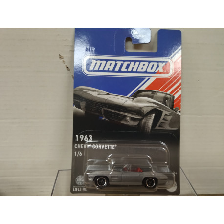 CHEVROLET CORVETTE C2 1963 GREY 1/6 AMERICAN CONVERTIBLE 1:64 MATCHBOX