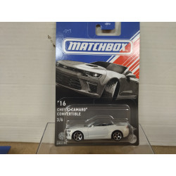 CHEVROLET CAMARO 2016 WHITE 3/6 AMERICAN CONVERTIBLE 1:64 MATCHBOX