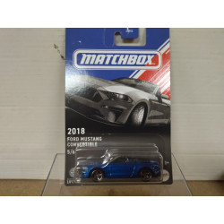 FORD MUSTANG 2018 BLUE 5/6 AMERICAN CONVERTIBLE 1:64 MATCHBOX