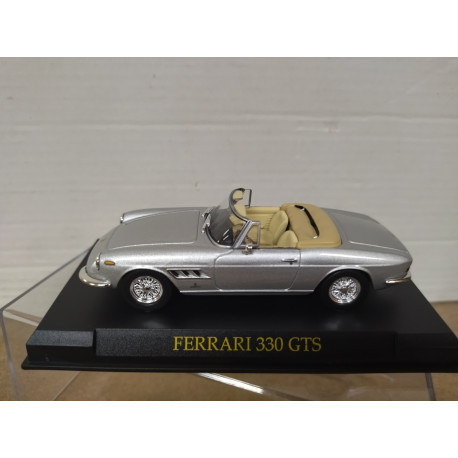 FERRARI 330 GTS CABRIO GRIS/SILVER 1:43 SALVAT IXO HARD BOX