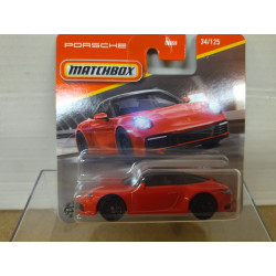 PORSCHE 911 TARGA RED/BLACK 1:64 MATCHBOX 34/125