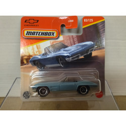 CHEVROLET CORVETTE C2 1963 CONVERTIBLE BLUE 1:64 MATCHBOX 83/125
