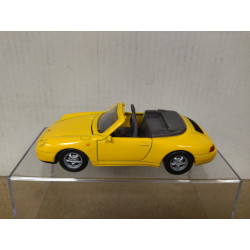 PORSCHE 911 CARRERA CABRIOLET YELLOW 1:34/1:39 11/12 cm WELLY NO BOX