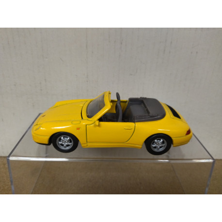 PORSCHE 911 CARRERA CABRIOLET YELLOW 1:34/1:39 11/12 cm WELLY NO BOX