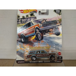 CHEVROLET NOVA GASSER 1964 3/5 DRAGSTRIP 1:64 HOT WHEELS PREMIUM