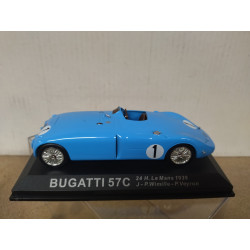 BUGATTI 57 C 1939 24 H LE MANS WIMILLE-VEYRON 1:43 ALTAYA IXO DEFECT/CRISTAL ROTO