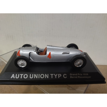 AUTO UNION TYP C 1936 PRE-WAR FORMULA F1 GP B.ROSEMEYER 1:43 ALTAYA IXO