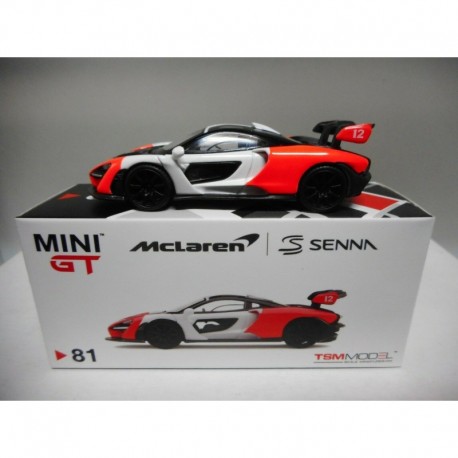 MCLAREN SENNA 13-GREY 81-ORANGE/WHITE TRUE SCALE MODELS 1:64