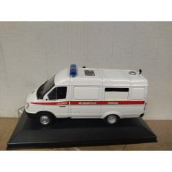 GAZ-32214 AMBULANCE GAZelle 1:43 DeAGOSTINI IXO CAJA NO ORIGINAL DEFECT/NO RETRO