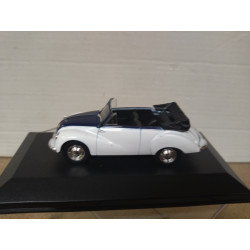IFA F9 CABRIOLET 1953 BLUE/WHITE 1:43 DeAGOSTINI IXO BOX NO ORIGINAL